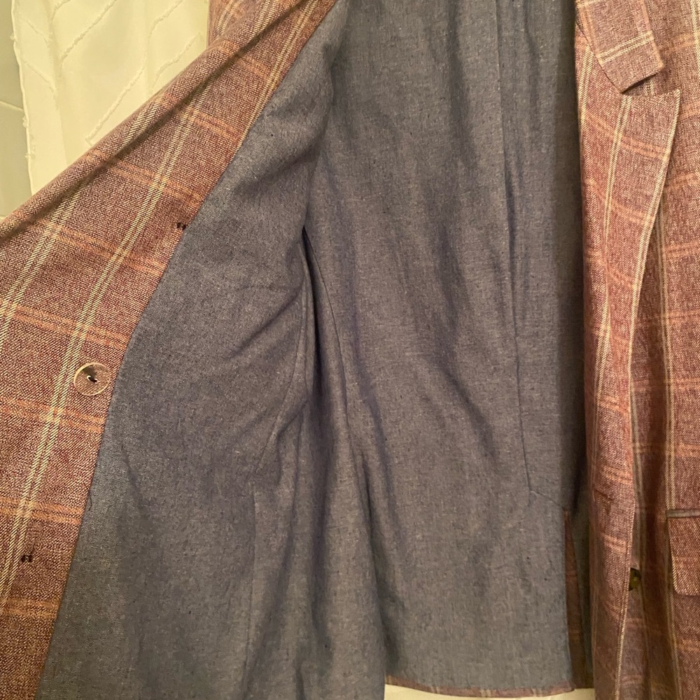 Zara Pink Plaid Double-Breasted Blazer - Picture 6 of 12